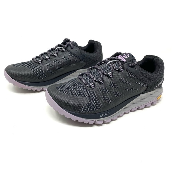 Merrell Womens Antora 2 Trail Running Shoe- Black/Shark WIDE - Picture 2 of 7